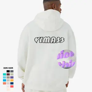 3D Puff Print Logo benutzer definierte Herren Blank No String Hoodies Übergroße High Street Style Puff Print Hoodies mit hoher Qualität