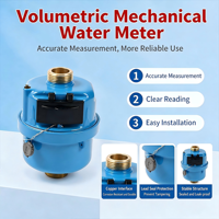 Compteurs à turbine multi-jets OEM/ODM en plastique/laiton, compteur d'eau volumétrique, connectivité filetée, débit 0,0001-9999 DN15/DN20