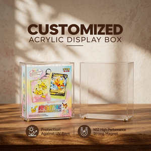 Boîte de présentation en acrylique transparente de qualité supérieure pour porte-clés <span class=keywords><strong>Pikachu</strong></span>, boîte cadeau, étanche, anti-poussière, protection UV, aimant N52 - Product Image 1