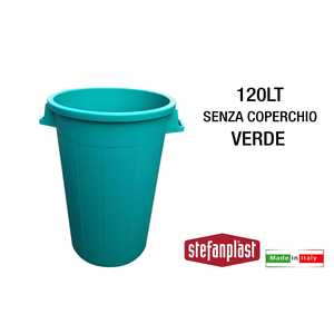 Bidone per Rifiuti Verdi da 120 Litri Senza Coperchio - Product Image 1