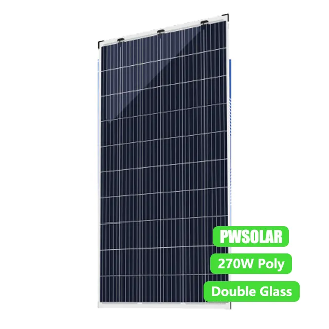 Chinese PV Module For Sale , High Watt BIPV Solar Panel 270W Double Glass Mono PV Panel,Solar Cell Plate Solar Panel