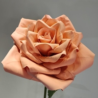 Composition géante de fleurs de mariage en mousse PVC, roses géantes en mousse, couleur blanc ivoire, 50 cm, 60 cm, 80 cm