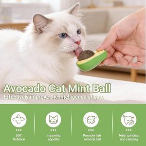 Avocado Shaped Cartoon Modern Luxury Plastic Catnip Ball <b>Cat</b> <b>Toy</b> Teeth Cleaning Grinding Self-Healing Rotatable 46x60cm Custom - Product Image 5