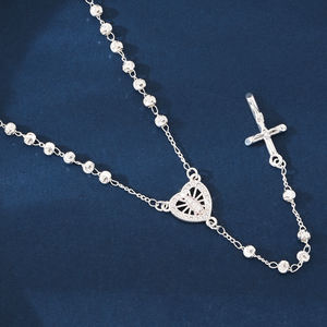 Collar de Rosario de la Virgen de Guadalupe al por Mayor, Collar con Cruz Benedictina, Joyería Religiosa Cristiana, Collar de Cuentas - Product Image 6