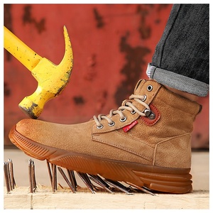 Giày bảo hộ lao động mũi thép da lợn, đế giữa Kevlar chống đâm thủng, đế cao su - Product Image 5