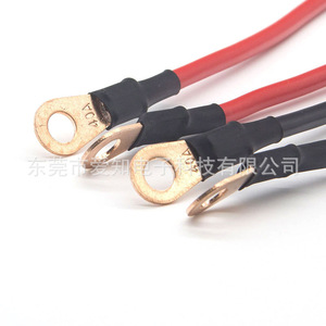 Custom Single Core Copper 200 Heat Resistant Silicone Wire 40A Car <b>Battery</b> O <b>Ring</b> Terminal Cable Harness Red Black - Product Image 4