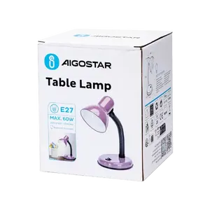 Lámpara de mesa metálica E27, bombilla no incluida, ideal para iluminar espacios y decorar ambientes. - Product Image 3