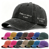 Gorras Personalizadas con Bordado, 100% Algodón Lavado, 6 Paneles, Gorra de Béisbol con Cierre a Presión, Gorra Retro Personalizada para Papá