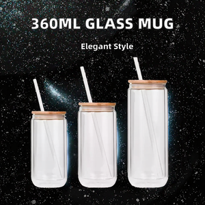 Mug à café en verre Pyrex borosilicate double paroi grande capacité pour café et eau – Vaisselle en verre - Product Image 2