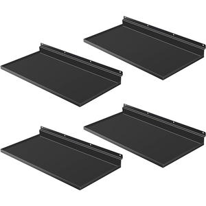 Kệ Slatwall JH-Mech để lưu trữ và sắp xếp, hình chữ nhật, 17x8 inch, kệ thép sơn tĩnh điện màu đen lớn dành cho Slatwall - Product Image 1