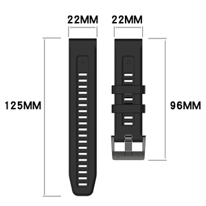 Factory Soft <b>Watch</b> Straps Breathable Silicone Bands 22mm <b>Watch</b> Bands Compatible for Garmin Fenix7x 7 7s QuickFIT Connectors - Product Image 4