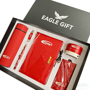 Set de Regalo Promocional Personalizado para Oficina que Incluye Termo, Bolígrafo, Cuaderno, USB, Altavoz, Cable y Batería Externa - Product Image 4