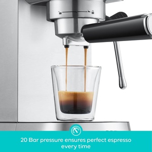 PANCERKA 20 Bar Compact Espresso Machine Stainless Steel Milk Frother 34oz Removable <b>Coffee</b> <b>Maker</b> Household - Product Image 4