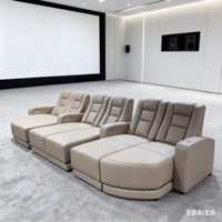 VIP-Keller-Medienraum: Funktionales Relaxsofa, Lounge-Chaiselongue, elektrischer Relaxsessel, 6-Sitzer-Kombination, Kinositz-Sofas