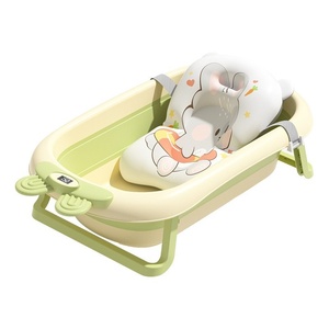 Baignoire pliable pour bébé Summer Infants, grande taille, utilisation à domicile, design de dessin animé, peut être utilisée pour s'asseoir ou s'allonger, 0-12 mois - Product Image 1