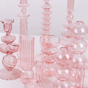 Nuovo stile di cristallo borosilicato di cristallo portacandele Design creativo candelabro per la decorazione di nozze - Product Image 2