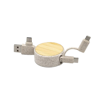 Câble de charge rétractable écologique, câble de charge rapide 5 en 1, adaptateur de charge multiple pour téléphone portable iPhone/Galaxy PS/tablettes