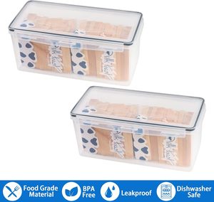 Nhựa bánh mì lưu trữ <span class=keywords><strong>container</strong></span> hộp lớn bánh sandwich chủ cho nhà bếp truy cập bánh mì KEEPER với nắp kín bánh mì Saver 8.5L - Product Image 3