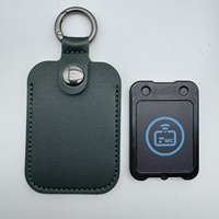 Porte-clés personnalisé avec logo, porte-cartes en PVC grainé cuir, étui pour badge d'identification avec anneau métallique, pour carte d'accès U Shield