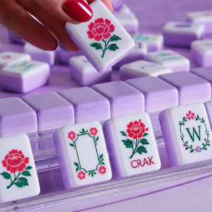 Jeu de Mahjong Américain Violet Améthyste, 160 Pièces, Tuiles Acryliques à 4 Couches, Peintes à la Main, Personnalisables OEM, Marque Privée - Product Image 2