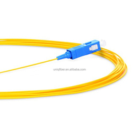 Coleta de fibra óptica SC/PC de alto rendimiento modo único SM 9/125μm pérdida de inserción baja amarilla 0,9mm Corning para FTTX/DC