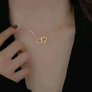 Collar con colgante de corazón calado para mujer, joyería minimalista de moda, regalo para uso diario - Product Image 3