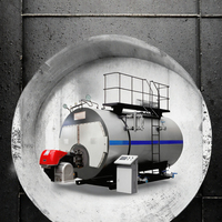 Ketel Uap Industri Otomatis 1-20 Ton Berbahan Bakar Minyak/Gas Desain Tabung Api Horizontal Tekanan Rendah Kelas A Terkendali PLC