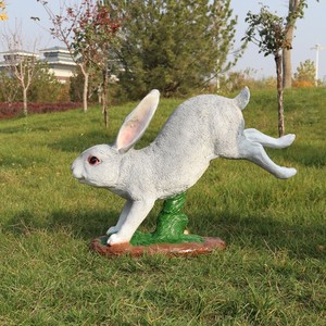 Hot Bán Bền Nhựa Thỏ Điêu Khắc Lớn Dễ Thương Bunny Tượng Cho Ngoài Trời Trang Trí Sân Vườn Patio Đồ Trang Trí Sân Vườn Tượng - Product Image 2