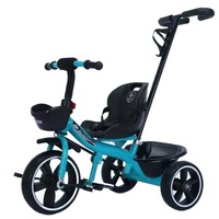 Tricycle poussette pour enfants à cadre métallique A268, tricycle à pédales pour bébé de 1 à 5 ans, jouet à roulettes pour l'extérieur
