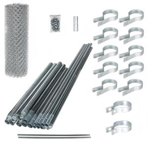 Clôture en treillis métallique <span class=keywords><strong>galvanisé</strong></span> <span class=keywords><strong>de</strong></span> sécurité, maille diamantée noire en PVC, <span class=keywords><strong>rouleau</strong></span> <span class=keywords><strong>de</strong></span> <span class=keywords><strong>fil</strong></span> <span class=keywords><strong>de</strong></span> cyclone <span class=keywords><strong>de</strong></span> 6 pi x 8 pi, 50 x 50 mm, pour extérieur - Product Image 1