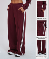 Pantalon de cyclisme personnalisé pour femme, ample, respirant, color block, décontracté, avec poches, pour la course à pied