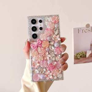 เคสโทรศัพท์ซัมซุง S26 Ultra ลายดอกไม้แก้วดีไซน์สร้างสรรค์ เคสโทรศัพท์ซัมซุง S26 ลายโบว์ดอกไม้ เคสโทรศัพท์ลายเพชร - Product Image 4