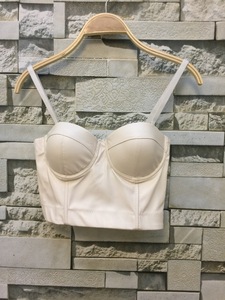 Top bustier court en PU ajustable avec armatures, sexy et tendance pour femmes et jeunes filles - Product Image 2