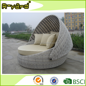 Écologique Rotin meubles <span class=keywords><strong>de</strong></span> <span class=keywords><strong>jardin</strong></span> en osier rond lits <span class=keywords><strong>de</strong></span> jour <span class=keywords><strong>avec</strong></span> <span class=keywords><strong>Auvent</strong></span> - Product Image 6
