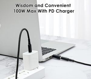 Adaptateurs USB-C vers DC à connecteur rond 5,5x2,1 mm, kit de 10 prises d'alimentation universelles, câble d'alimentation PD 100W pour ordinateur portable - Product Image 4
