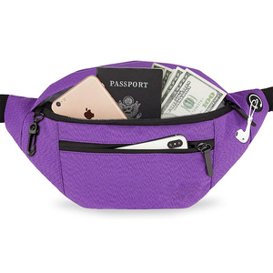Sac banane bandoulière grande capacité avec 4 poches zippées, idéal pour le sport, les festivals, l'entraînement, les voyages, la course à pied et les activités décontractées, pour une utilisation mains libres - Product Image 5