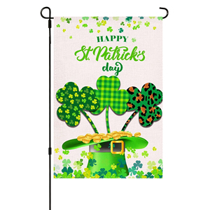 Drapeau de jardin double face en toile de jute 30 x 45 cm, style fanion, imprimé numériquement pour la Saint-Patrick, idéal pour la décoration festive de la cour - Product Image 2