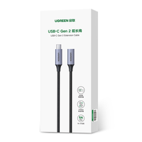 UGREEN US372 USB C Verlängerung kabel 1.5FT USB C 3.2 Extender Nylon Geflochtenes Typ C Stecker-Buchse-Kabel