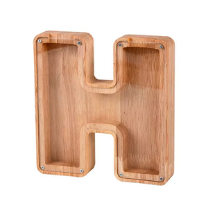 Hucha para niños, cajas de dinero, cajero automático, Caja de Ahorro de madera personalizada, hucha con letras para monedas, niños y adultos - Product Image 5