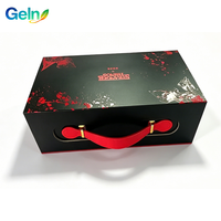 Boîte en papier rigide pliable découpée au laser 3D créative avec poignée pour cadeaux de festivals indiens, bijoux et promotion de vente au détail