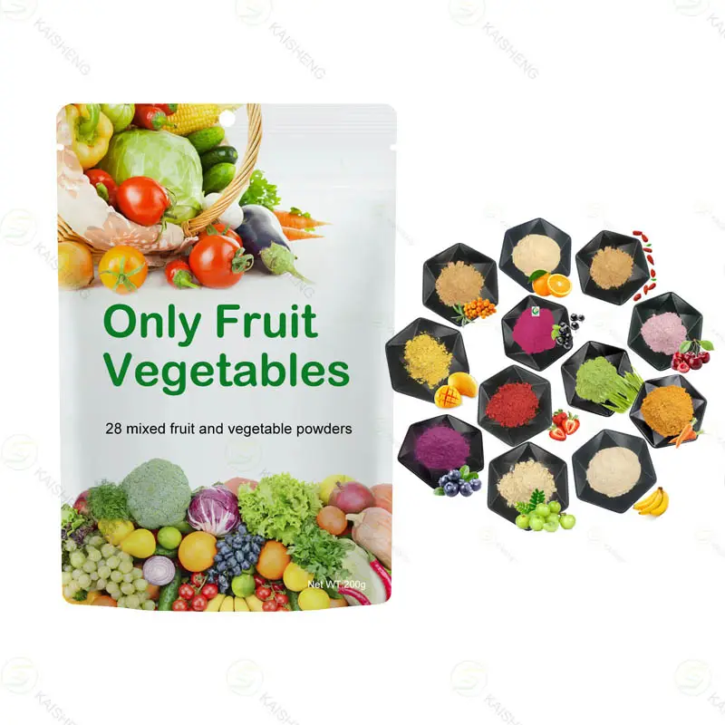 Polvo de frutas y verduras liofilizadas de 16 mezclas orgánicas naturales de superalimentos de etiqueta privada