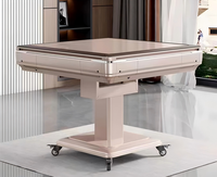 Table de mahjong pliante silencieuse moderne à double usage, design métallique, pour la maison, le restaurant ou la salle de jeux d'échecs.