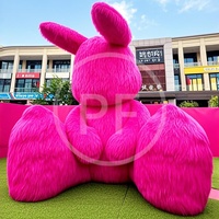 Lapin mignon personnalisé en usine publicité gonflable lapin lapin poupée avec souffleur gonflable lapin en peluche jouet pour la décoration