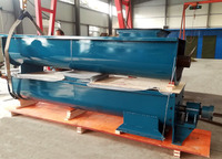 Transportador de Tornillo Tipo U sin Eje para Compostaje de Aserrín, Fabricado por Dahan OEM, para Gestión de Residuos