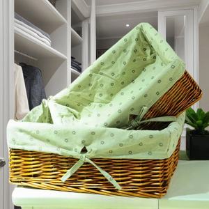 Precio al por mayor Rectángulo Tejido a mano Cesta de cuerda de <span class=keywords><strong>papel</strong></span> Cesta de almacenamiento en rosa con asa de inserción y forro extraíble - Product Image 4