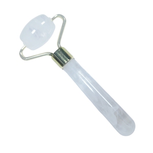 Outil de massage facial Gua Sha à tête unique en résine de jade blanc - Product Image 3