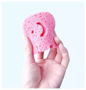 Esponja de celulosa para baño de bebé natural, respetuosa con el medio ambiente, artesanías de plástico biodegradable - Product Image 2