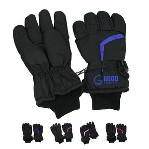 Gants de cyclisme et de ski imperméables, coupe-vent et chauds, ajustables, avec logo personnalisé pour enfants - Product Image 1