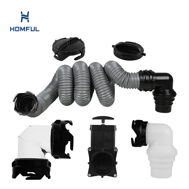 HOMFUL PP 10/15/20FT RV Kit de tuyau d'égout RV Accessoires RV Tuyau d'égout