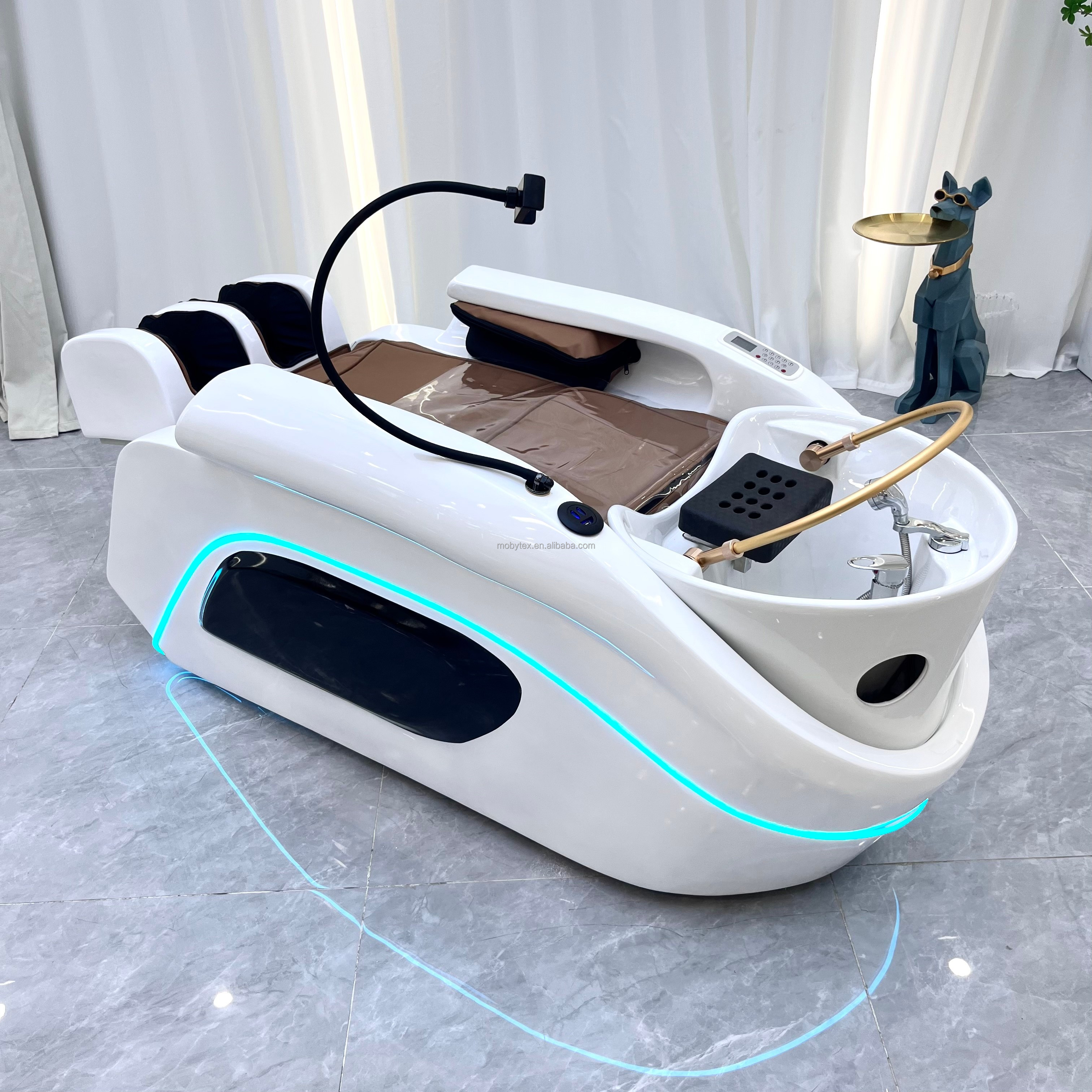 Многофункциональный современный салон спа шампунь кровать автоматический отпариватель для мытья волос стул водотерапия керамическая раковина для использования в ванной комнате